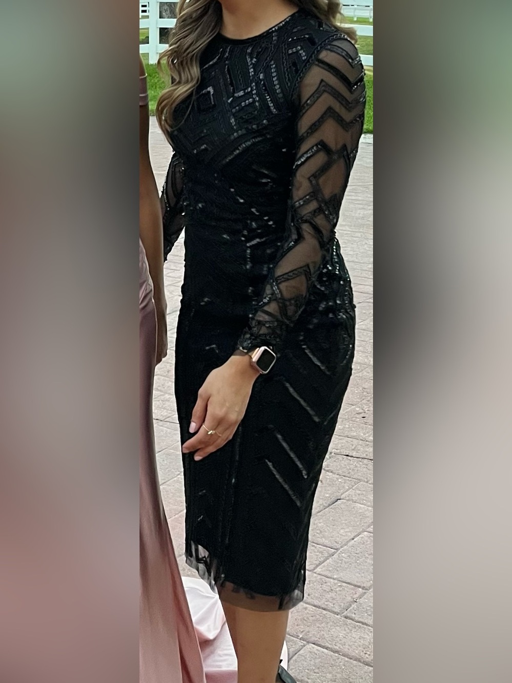Gianni Bini Black Beaded Midi Dress - Picture 2 of 4